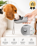 Bottiglia d'acqua portatile per cani e gatti con contenitore per alimenti e acqua per cuccioli, animali domestici, ciotola per mangiatoia per cani, forniture per animali da viaggio all'aperto