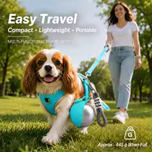 TrailSip 2-in-1 Dog Water Bottle & Bowl – Stainless Steel, Leak-Proof
