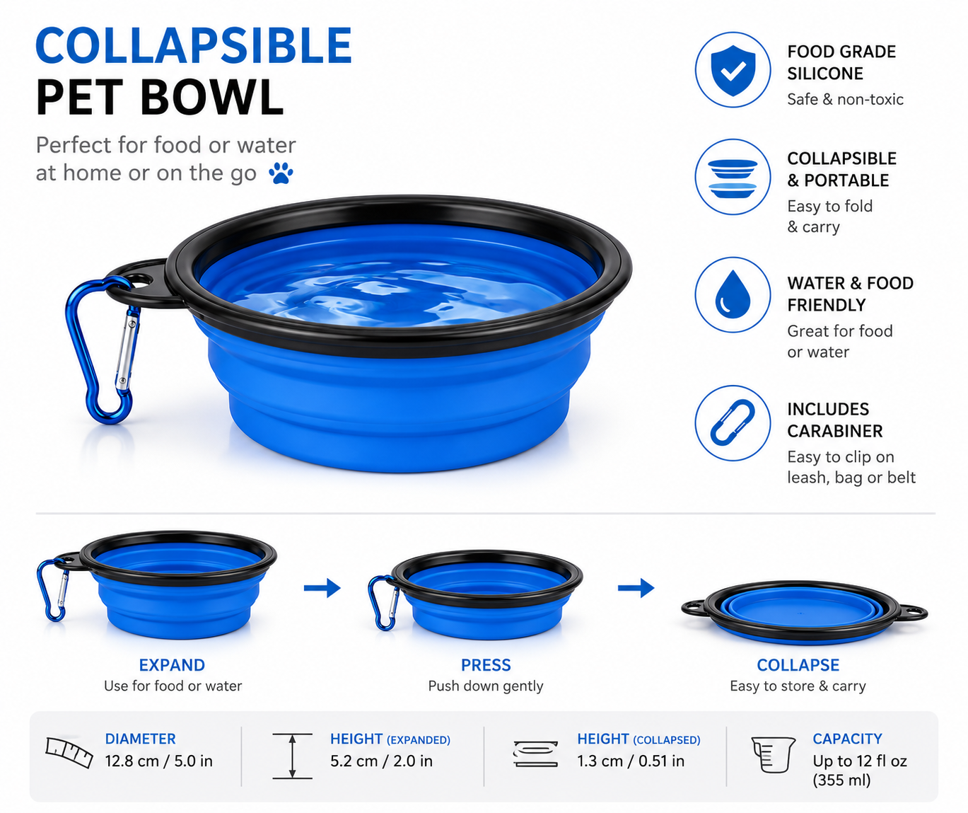Trailmate Collapsible Travel Bowl