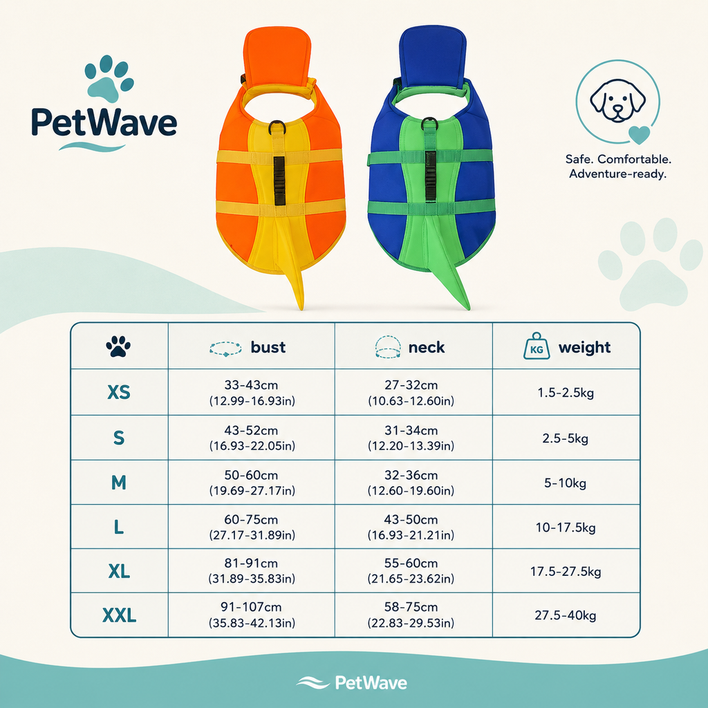 Dog Life Jacket – Shark Fin Design, High-Vis & Adjustable Fit